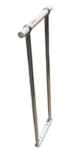 Seisontatuki rappuralliin, musta, 105cm. Seisontatuesta saat hyvän otteen tasapainottamaan jalkojen pyyhkimistä rappuralliin.